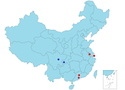 日梱物流の中国拠点MAP
