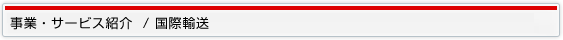 事業・サービス紹介 / 国際輸送